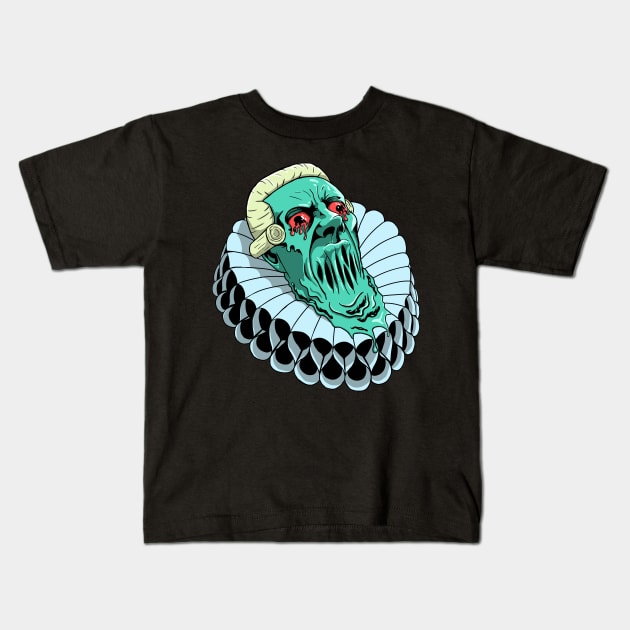 Melting Rad Face In A Frill Heavy Metal Kids T-Shirt by jagabeic